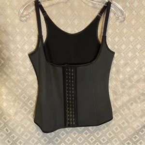 Matte True Latex Underbust Corset Bustier M Adjustable Straps Tank Cincher Vest